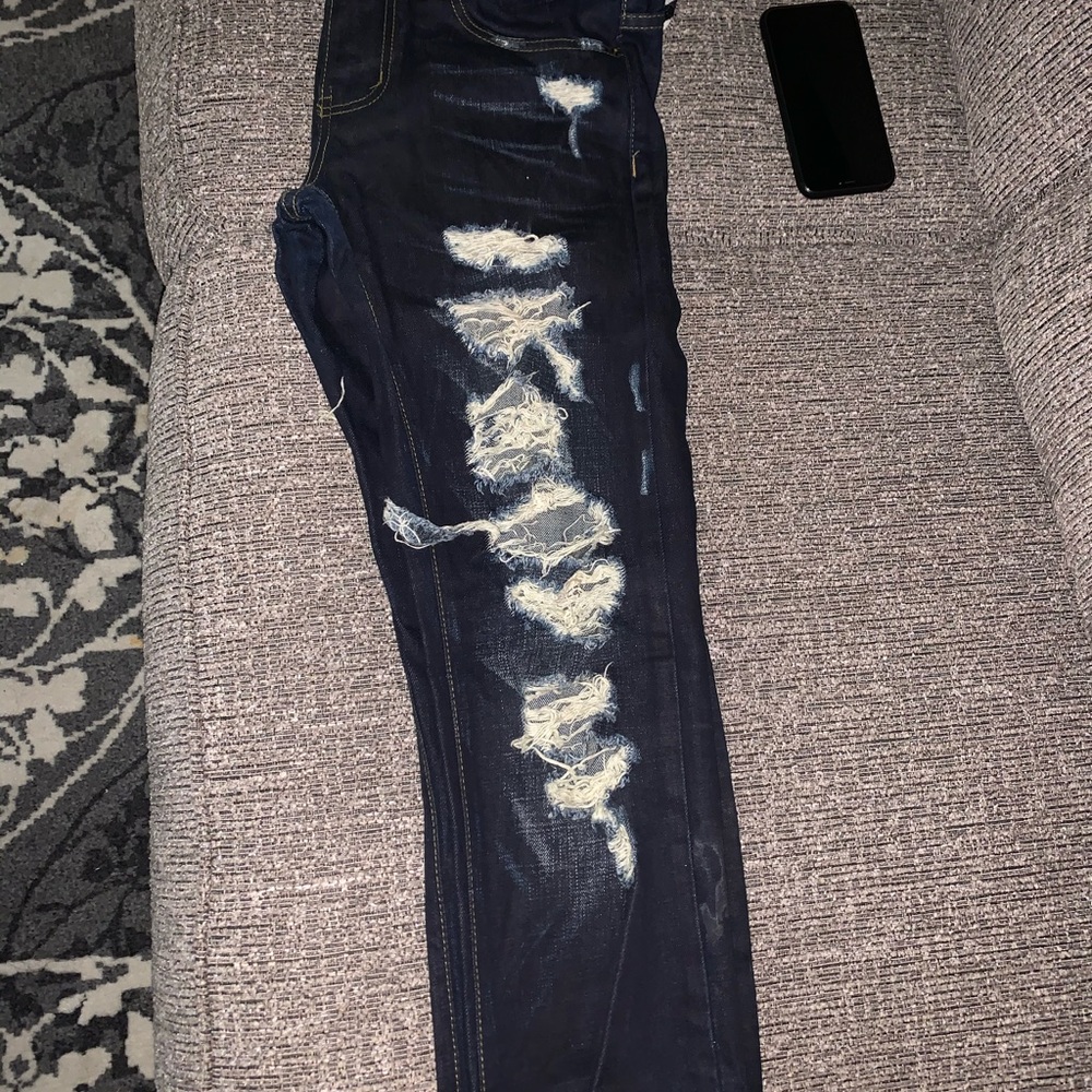 Men S 30 Denim Cut Navy Blue Jeans!!!